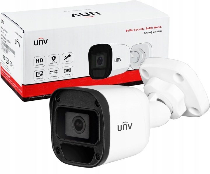 Caméra extérieure CCTV Uniarch 5MPx 2,8 mm TVI CVI AHD IR20 UAC-B115-F28