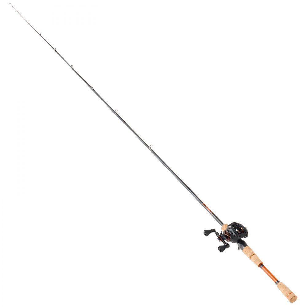 Angelruten- und Angelrollen-Set (Baitcasting), 2,13 m Kohlefaserrute (IM7), Bass-Angelruten-Set mit 7+1 Kugellagern & 7,0:1 Übersetzungsverhältnis & Korkgriff, Angelset für Linkshänder