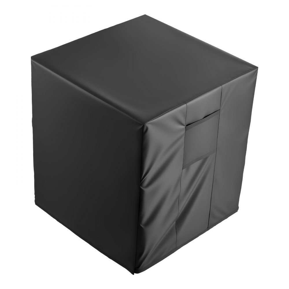 Klimaanlagen-Abdeckung, 812 x 812 x 914 mm, dreilagiges wasserdichtes Polyestergewebe, Schutzhülle, universelle Passform, Schwarz