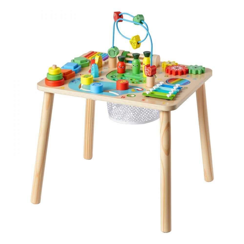 Aktivitätstisch aus Holz, Montessori-Spielzeug, 13-in-1-Lerntisch, Spieltisch, Aktivitätstisch für Kinder ab 6 Monaten, ideales Geschenk für Geburtstag, Weihnachten oder Kindertag, 6–36 Monate