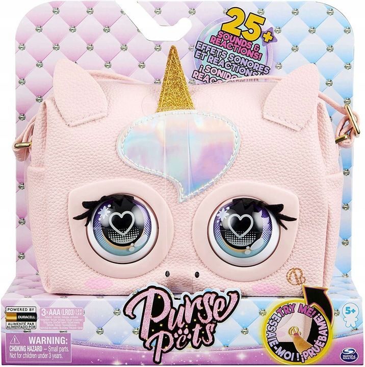 GELDBÖRSE HAUSTIERE GLAMICORN INTERAKTIVE TASCHE MIT AUGEN Handtasche Kinderspielzeug