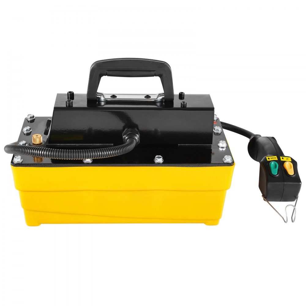 Pneumatyczna pompa hydrauliczna 10 000 PSI, pojemnik 2,3 l, wylot NPT 3/8 cala, wlot NPT 1/4 cala, pneumatyczna pompa hydrauliczna z tworzywa sztucznego ze zdalnym sterowaniem, do maszyn z ramą samochodową i pras hydraulicznych