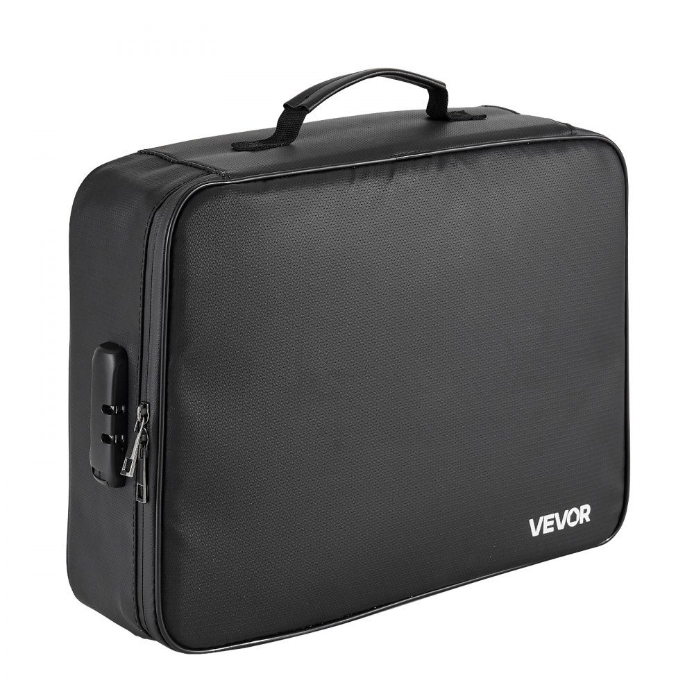 Fireproof Document Box Document Bag 1000°C Heat Insulated Waterproof Document Storage Box with Lock Portable Multi-layer Briefcase for Passports Important Documents