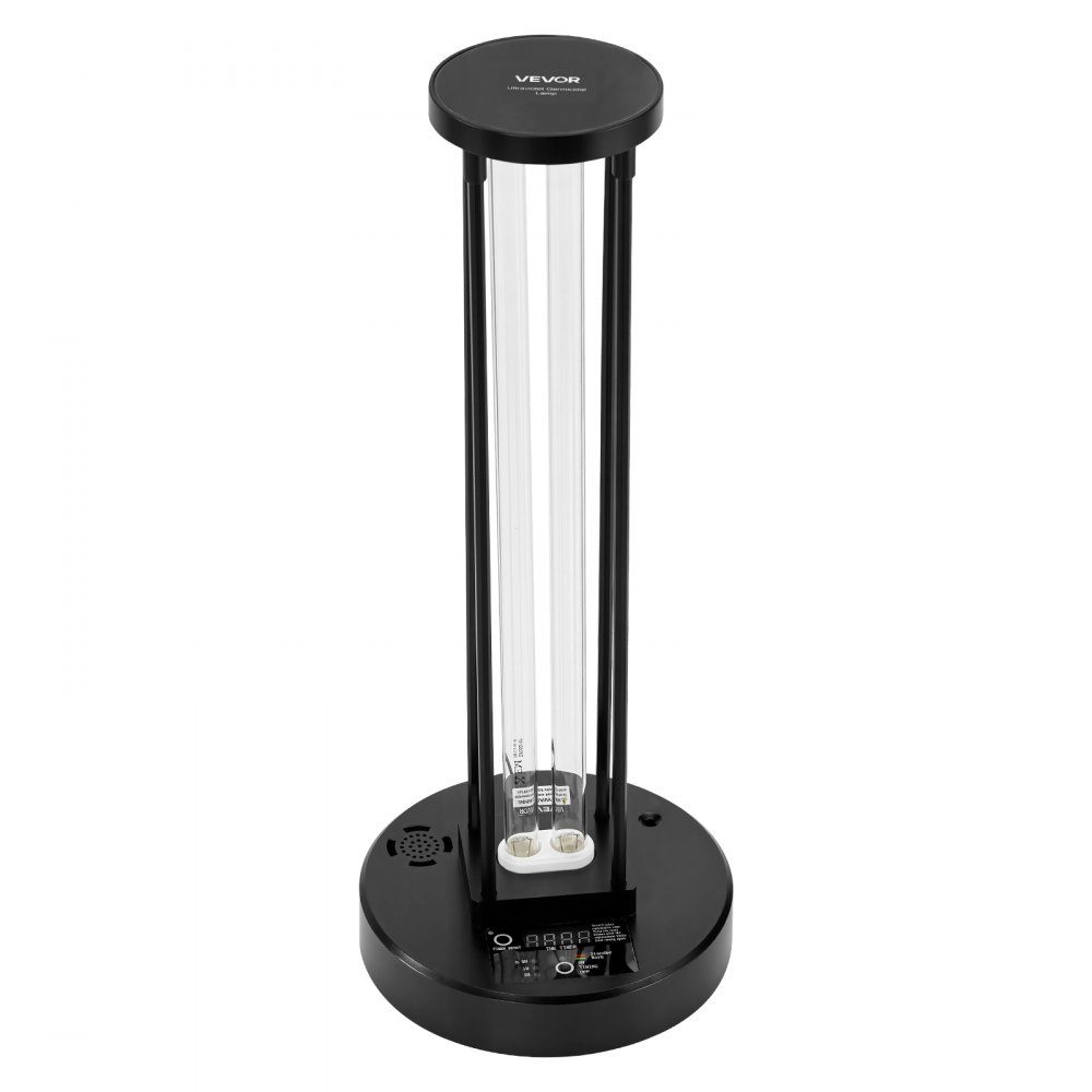 UV-licht 1 stuk 36W UV-lamp met ozonreiniger UVO-lamp met 30/60/120 minuten 3 snelheden timer en afstandsbediening voor woonkamer slaapkamer hotelschool zwart