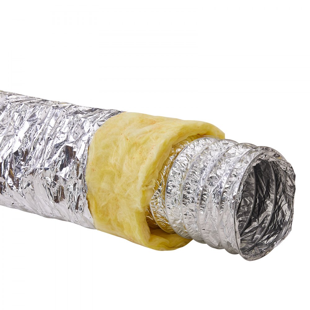 Aluminum Flex Hose 7620mm Long Ventilation Hose Φ158mm Aluminum Flex Pipe Air Duct R-4.2 Thermal Resistance Value 25mm Pipe Thickness Aluminum Pipe Hose Owens Corning Insulation Wool Air Ducts Aluminum Flex Hose 7620mm Long Ventilation Hose Φ158mm Aluminum Flex Pipe Air Duct R-4.2 Thermal Resistance Value 25mm Pipe Thickness Aluminum Pipe Hose Owens Corning Insulation Wool Air Ducts