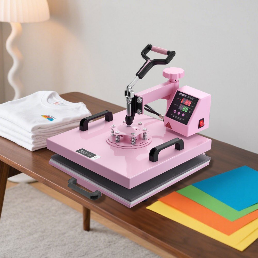 Transferpresse, 38 x 38 cm, 8-in-1-Tumblerpresse, T-Shirts, Rosa