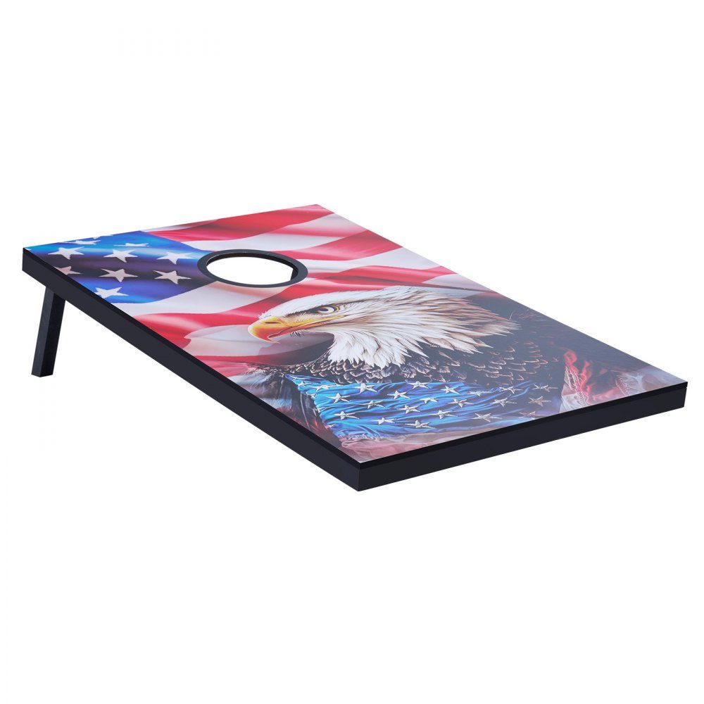 Cornhole Game Set (920 x 600 x 241mm) Cornhole Game Boards Portable MDF Wooden Throwing Board Cornhole Game for Adults Includes 8 Bean Bags and Carry Bag for Garden Backyard Beach