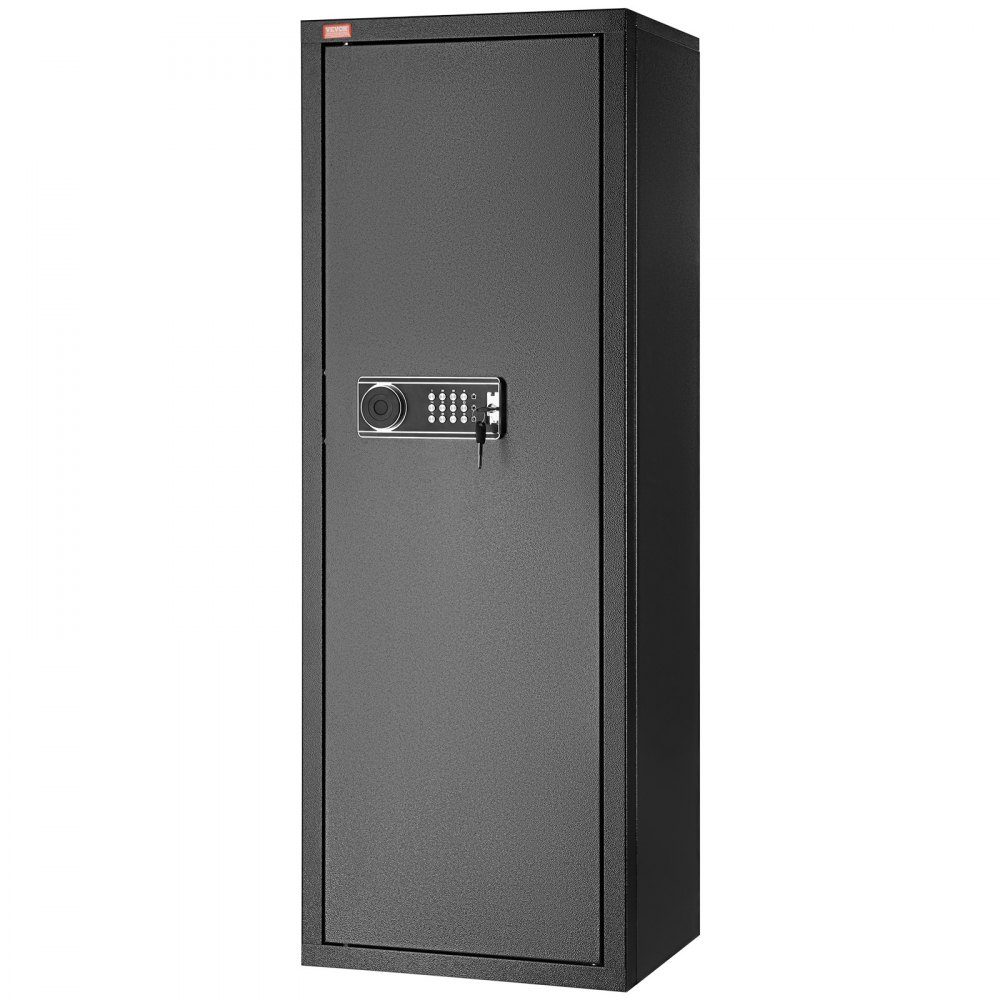 Gun Cabinet for 6-8 Rifles, Gun Safe with Lock and Digital Keypad, Gun Cabinet with Removable Shelf, Gun Cabinet for Home Rifles and Shotguns, Assembly Required