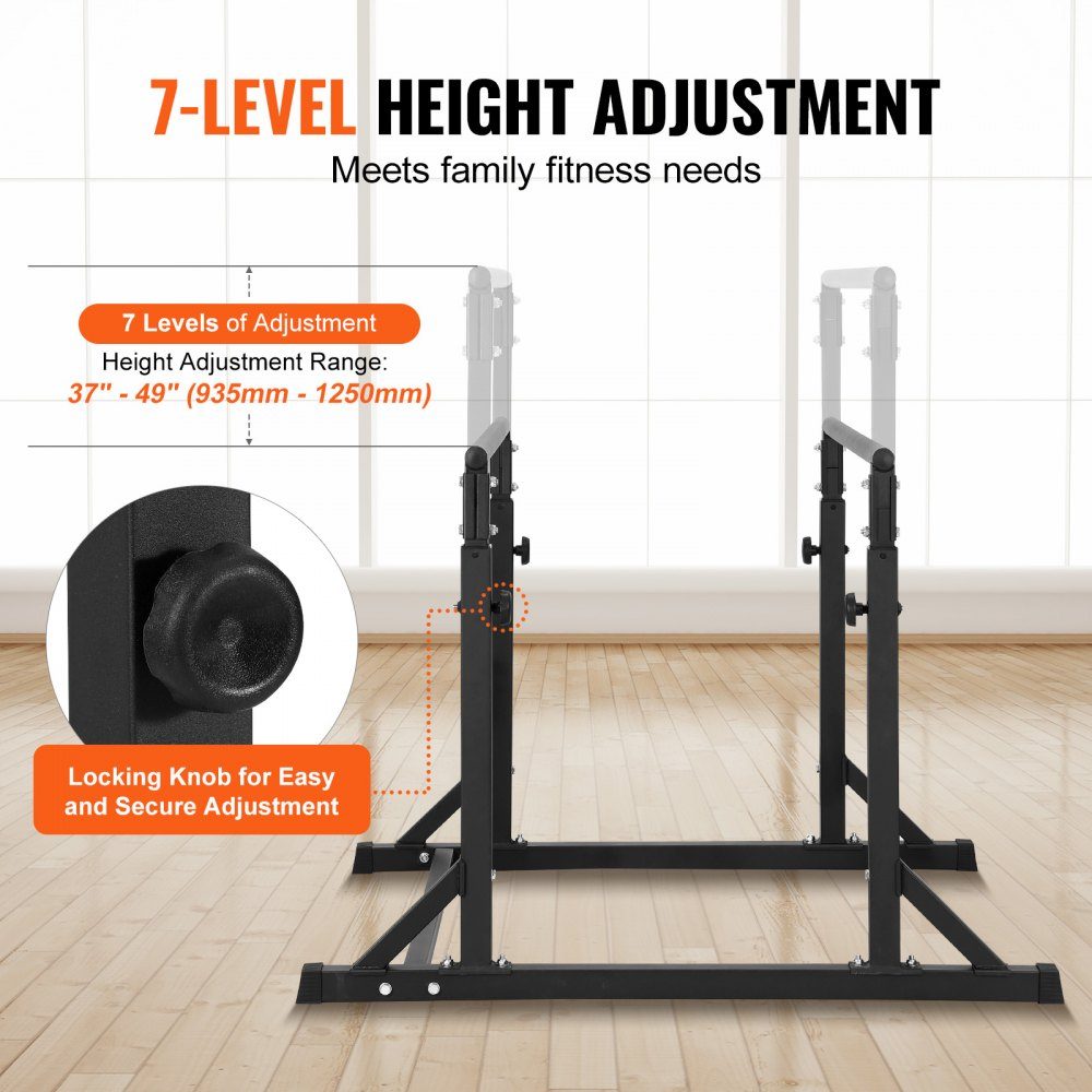 Dip Bar Heavy Duty Dip Stand Station Adjustable up to 800lbs Fitness Workout Dip Bar Station Stabilizer Parallette Push Up Stand Bars for Home Gym Strength Training