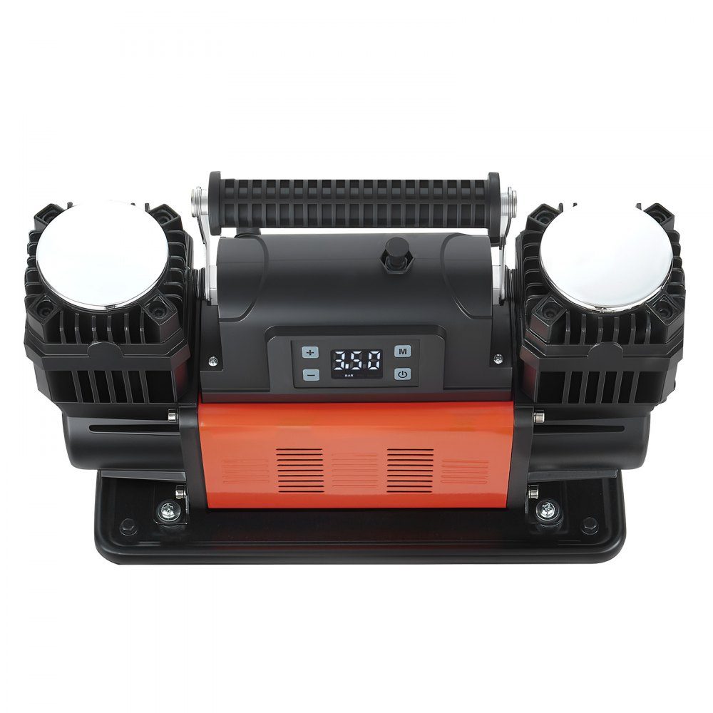 Air Compressor Dual Cylinder 300L/min Auto Shut-off Tire Inflator 12V 10.3bar Off-Road Air Pump with LCD Digital Display and Adapters for Trucks, Cars, SUVs, SUVs and RVs
