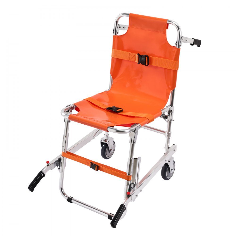 Krzesło schodowe EMS, nośność 159 kg, składany aluminiowy wózek inwalidzki do wspinaczki awaryjnej z 2 kołami, przenośna winda schodowa, karetka pogotowia, strażak, ewakuacja dla osób starszych i niepełnosprawnych