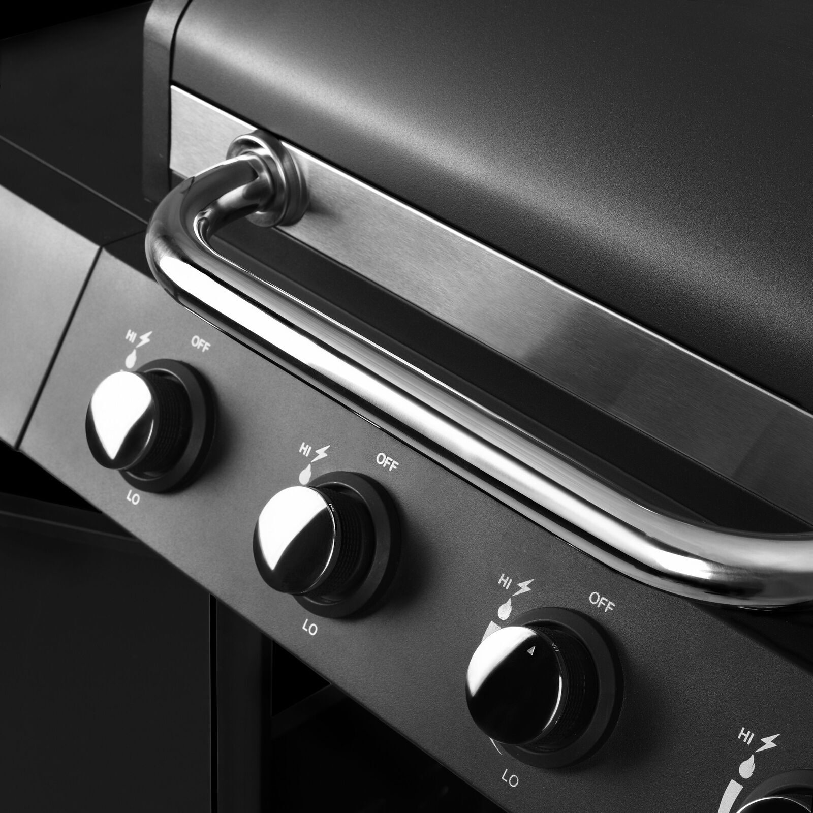 Kompletny stojak na grill gazowy grill grill wózek grill 6+1 stal nierdzewna z bocznym palnikiem