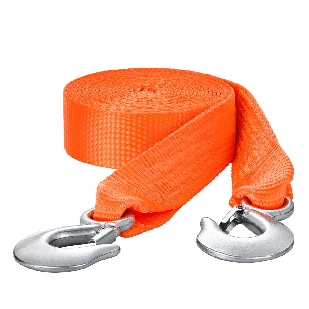 ATV Tow Strap with Hook, 50.8mm x 6.1m Tow Rope, 7700kg Breaking Strength, Recovery Rope with Safety Hook for Trucks and Vehicles, Towing Accessories for Roadside Assistance ATV Tow Strap with Hook, 50.8mm x 6.1m Tow Rope, 7700kg Breaking Strength, Recovery Rope with Safety Hook for Trucks and Vehicles, Towing Accessories for Roadside Assistance