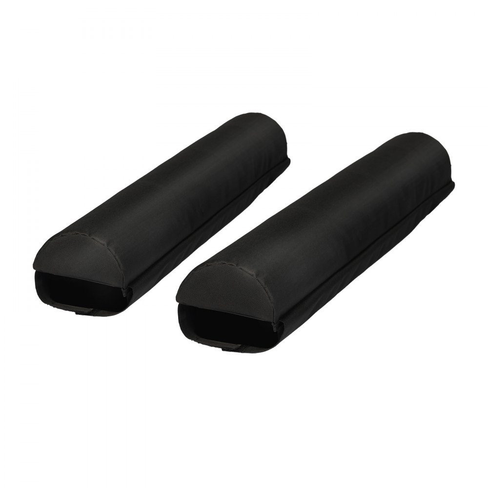 Soft roof rack pads (711 mm) car roof rack pads for various cross bars with 40 kg load capacity, kayak rack with 2 tension straps & Velcro fasteners for SUPs canoes