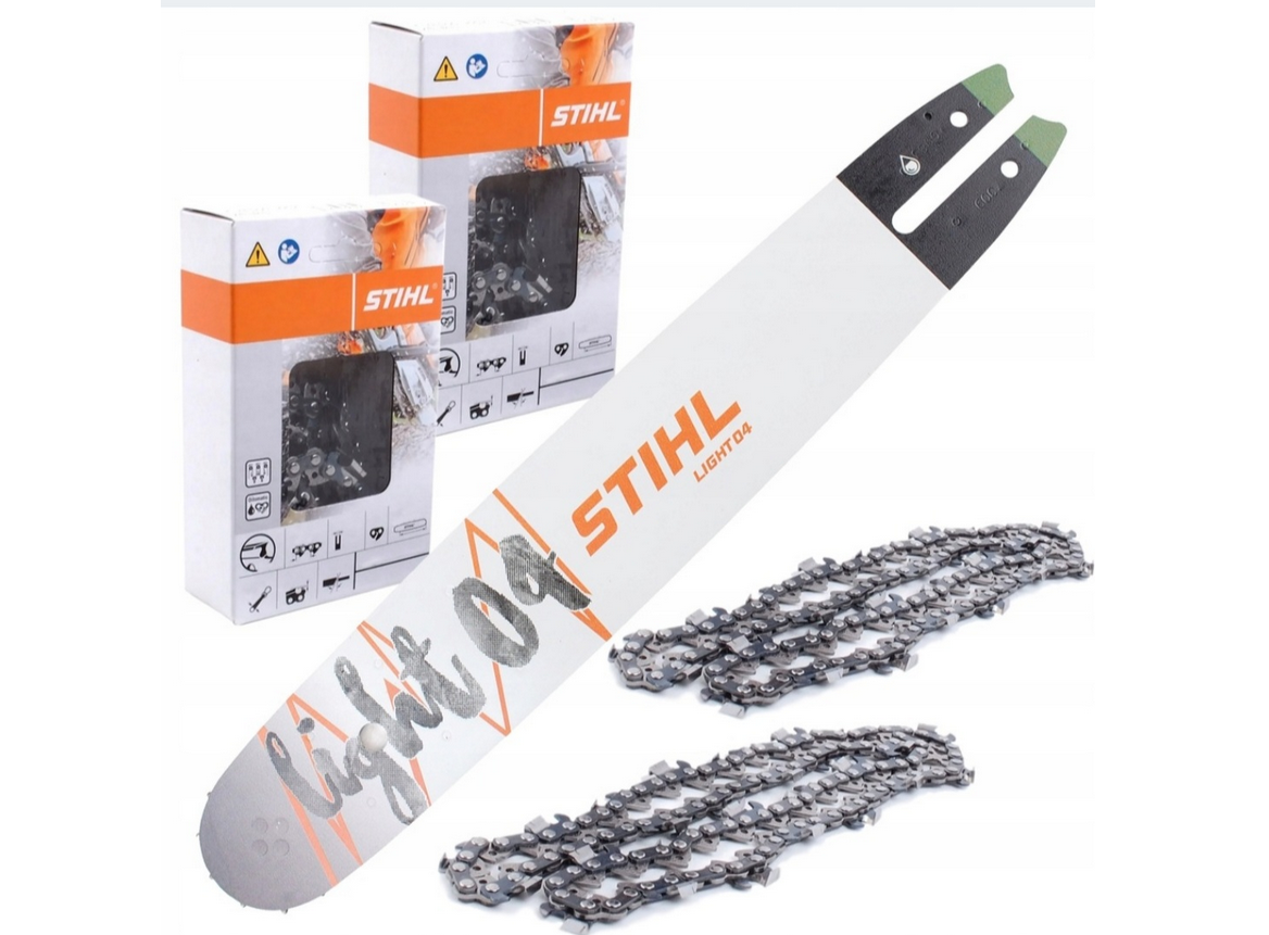 Rail de guidage d'épée STIHL ORGINAL 35 cm 325 1.3 + 2 chaînes 325 RSO Rail de guidage d'épée STIHL ORGINAL 35 cm 325 1.3 + 2 chaînes 325 RSO