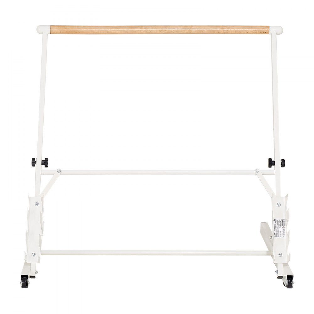 Barre de danse Ballet Bar, barre d'étirement en bois réglable en hauteur (4 niveaux / 812,8-965,2 mm) pour exercices de ballet, entraînement d'équilibre, exercices de relaxation, exercices de yoga