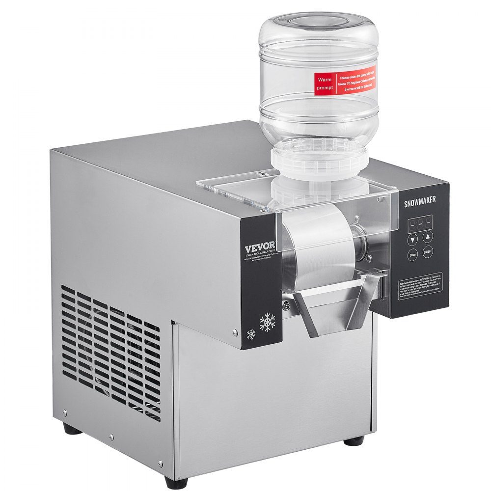 Commercial Snowflake Ice Machine, Snow Ice Machine, 80kg/24 Hours Snowflake Ice Machine, Ice Shaver, Electric Snow Cone Maker with Air Cooling System and Touch Screen for Bakery Cafe