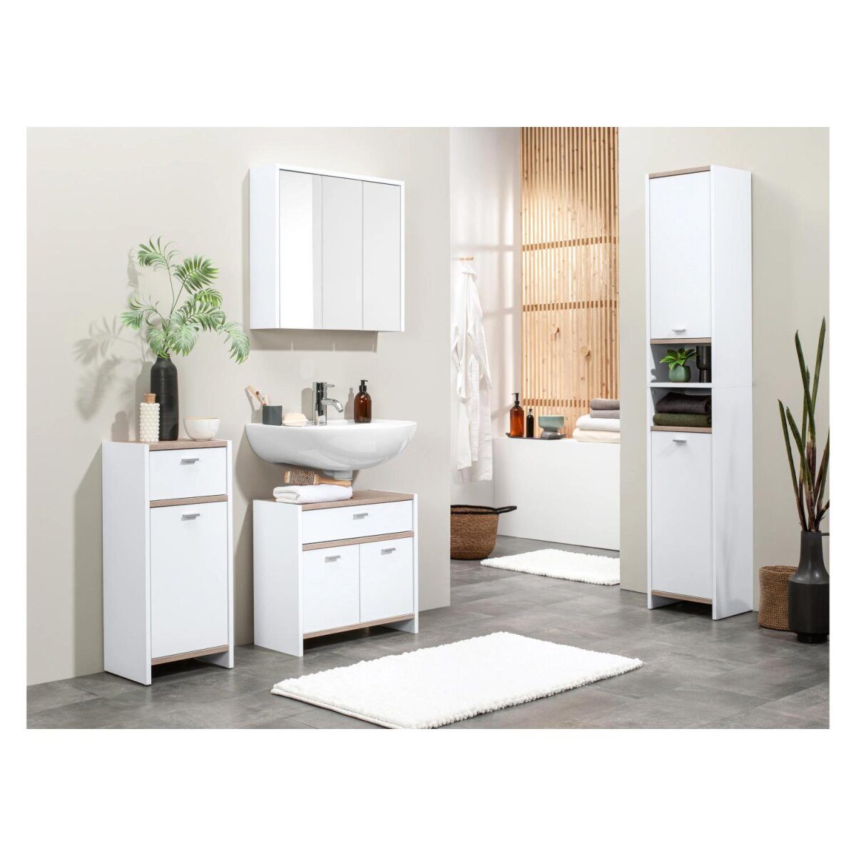 LIVARNO HOME meuble vasque blanc