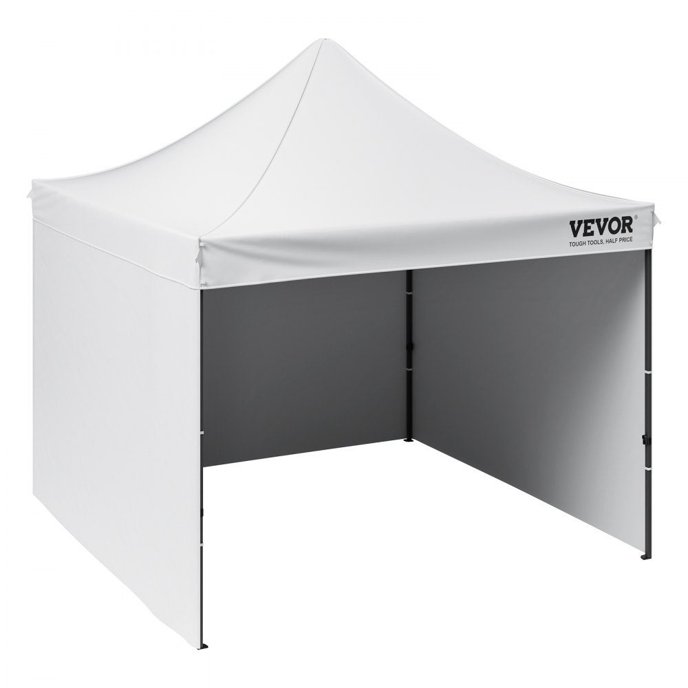 Pavillon 304,8x304,8x320cm Gartenzelt 500D PU Silberstoff Faltpavillon höhenverstellbar inkl. Aufbewahrungstasche Partyzelt 6-8 Personen Pop-up-Zelt weißer Gartenpavillon für Campingausflug