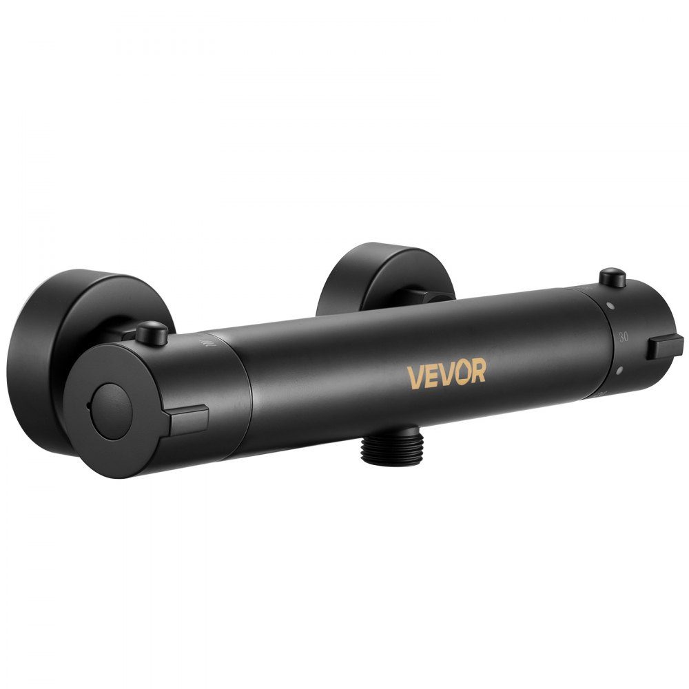 Shower Faucet with Thermostat Shower Faucet Shower Faucet with 38°C Safety Lock Shower Faucet Valve Bathtub Temperature Control Valves for Bathroom RV Hotel Matte Black
