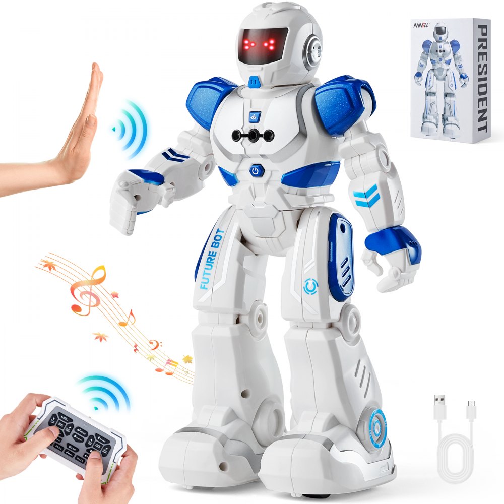 RC Robotspeelgoed voor kinderen, Programmeerbare afstandsbediening Slimme robot met gebarenherkenning, Interactieve loop-, zang- en dansrobot voor jongens en meisjes van 3, 4, 5, 6, 7, 8, 10 en 12 jaar Verjaardagscadeau RC Robotspeelgoed voor kinderen, Programmeerbare afstandsbediening Slimme robot met gebarenherkenning, Interactieve loop-, zang- en dansrobot voor jongens en meisjes van 3, 4, 5, 6, 7, 8, 10 en 12 jaar Verjaardagscadeau
