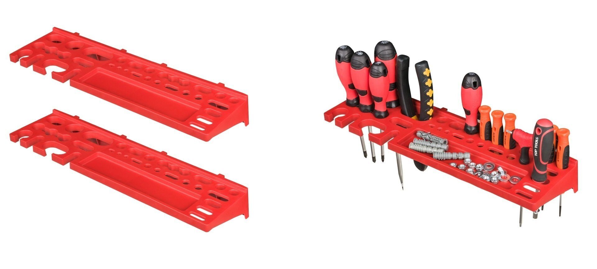 *BEST-SELLER* Ensemble mural à outils Porte-outils avec système de rangement mural perforé Étagère murale perforée à outils Ensemble d'étagères d'atelier