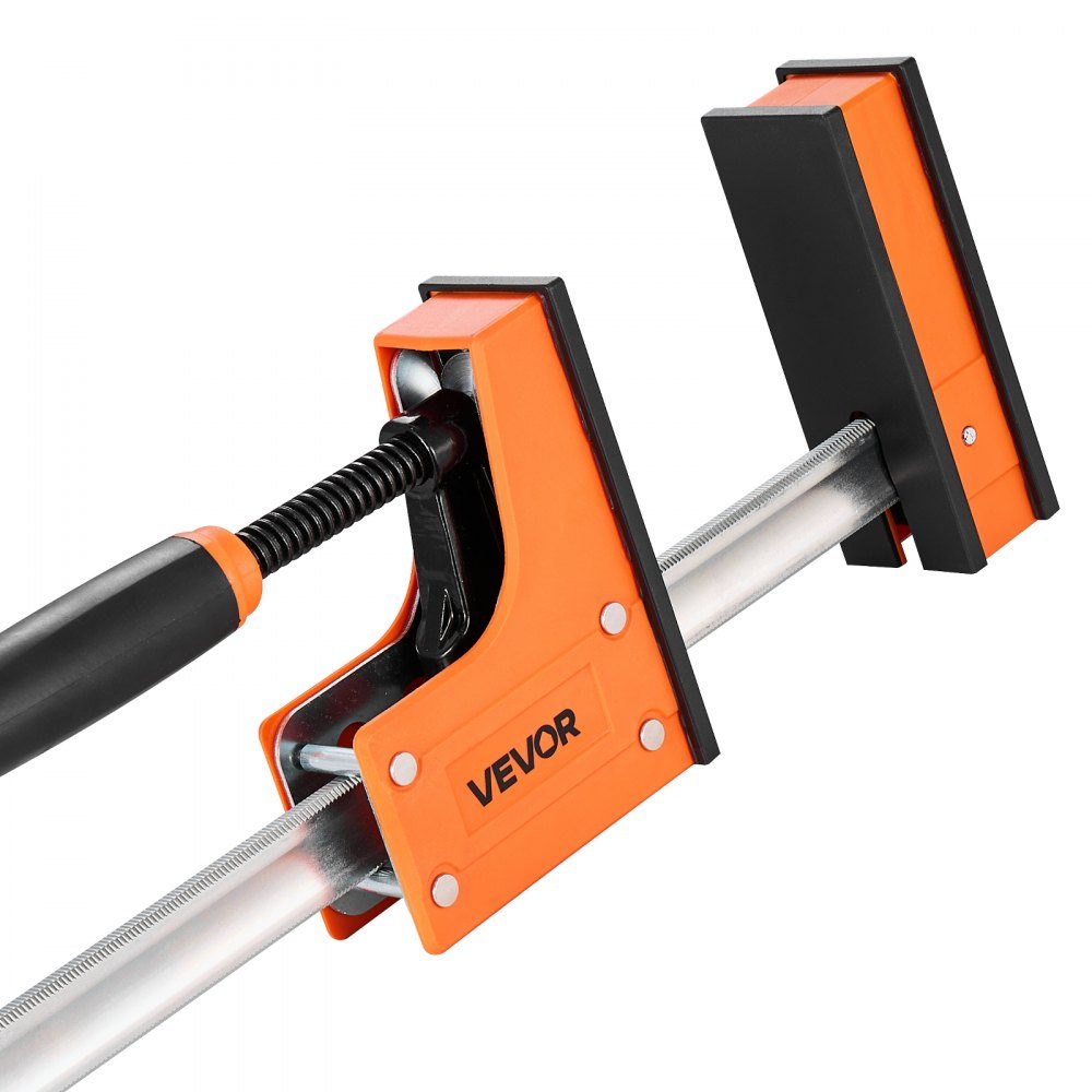Woodworking Bar Clamps 2 Pack 762mm Opening Parallel Clamp Set F Clamp with 680kg Load Limit 98.4mm Depth Plastic Carbon Steel Metalworking Orange