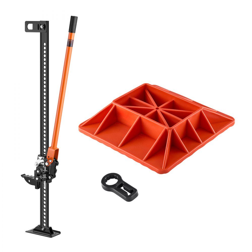 Farm-Wagenheber Offroad mit Sockel High Lift Farm Jack (3,18 t) Offroad-Wagenheber, Stoßstangenheber, Hochleistungs-Hebebühnen mit 130,1–1079,5 mm Hubbereich für Traktor, LKW, SUV