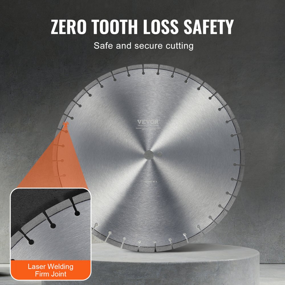 Diamond saw blade concrete saw blade 45 cm for wet or dry work, 12 mm diamond segment saw blade with flat teeth, center hole diameter 25.4 mm, for concrete, cement boards, tiles, bricks Diamond saw blade concrete saw blade 45 cm for wet or dry work, 12 mm diamond segment saw blade with flat teeth, center hole diameter 25.4 mm, for concrete, cement boards, tiles, bricks