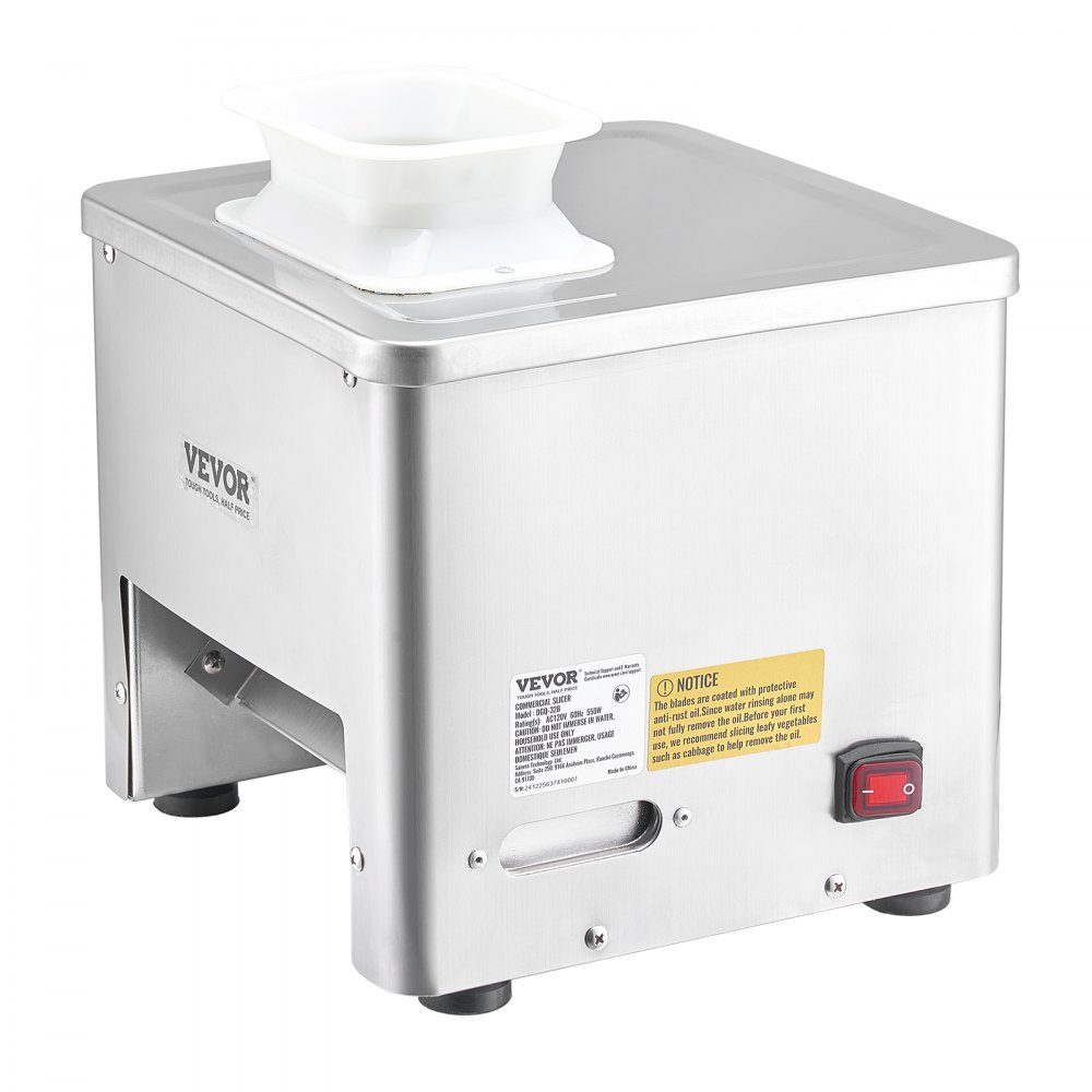 Fleischschneider, Fleischschneider, 550 W, 159 kg/h, kommerzieller Fleischschneider aus Edelstahl (3,5 mm dick), elektrischer Lebensmittelschneider für Restaurant, Supermarkt