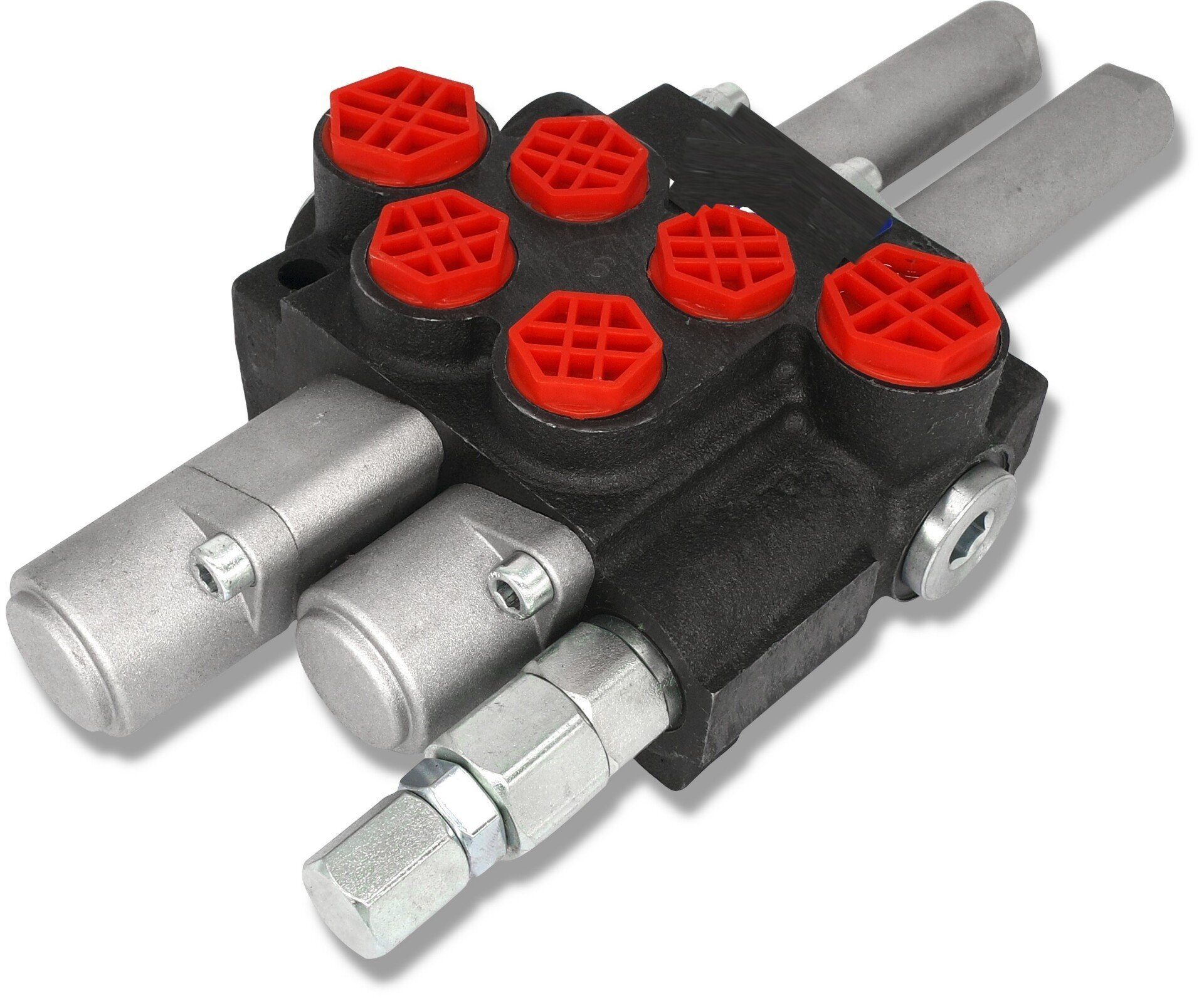 Hydraulic distributor 4 SEK 40L SET Joystick Bowden cable front loader magnetic valve