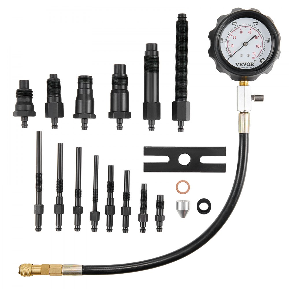 Compression gauge compression tester compression tester tester compression gauge with an 80 mm pressure gauge 0-1000 PSI and 0-70 bar compression gauge incl. 4x adapters Compression gauge compression tester compression tester tester compression gauge with an 80 mm pressure gauge 0-1000 PSI and 0-70 bar compression gauge incl. 4x adapters