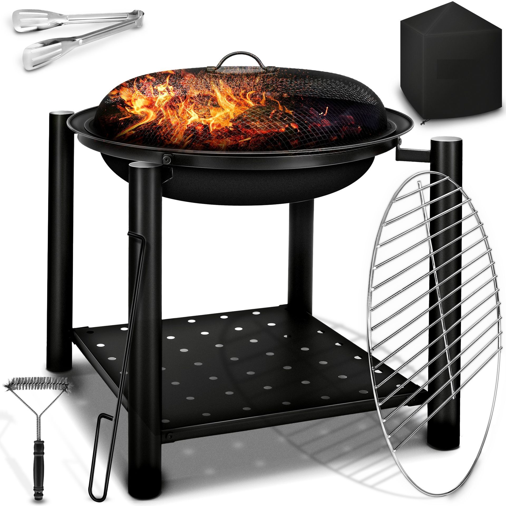 Kit de démarrage brasero avec protection contre les étincelles 3 en 1 pour barbecue, brasero de jardin Kit de démarrage brasero avec protection contre les étincelles 3 en 1 pour barbecue, brasero de jardin