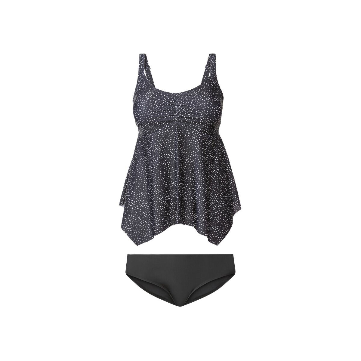 esmara® Damen Badeanzug/Tankini mit Soft-Cups (Tankini, Schwarz, 48)