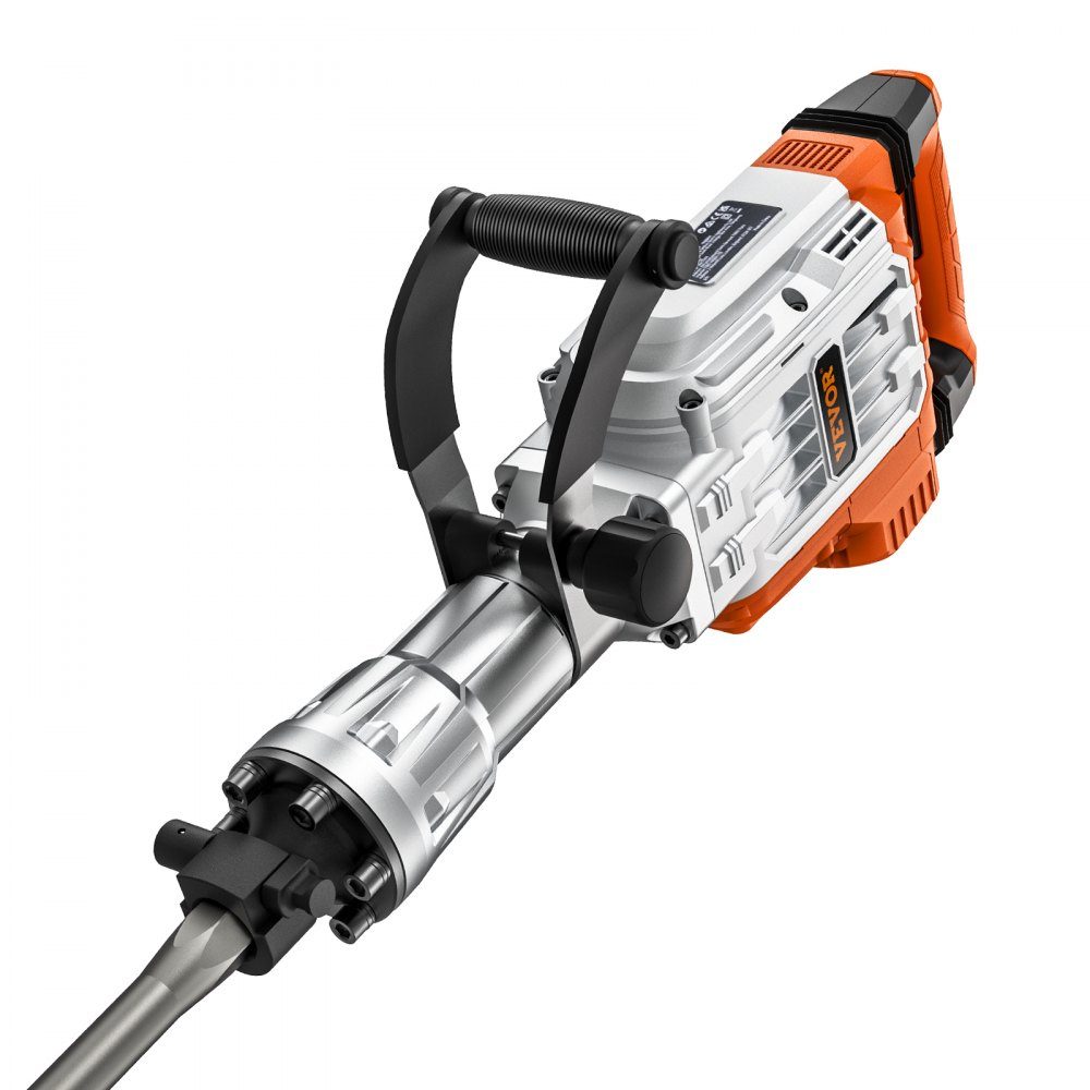 High Performance Concrete Breaker, Demolition Hammer 3500W, 60J Impact Power, Electric Demolition Hammer, Drill Hammer, Concrete Hammer, Mortar Hammer 1900 BPM, Includes Pointed Chisel, Flat Chisel, for Slate, Concrete etc