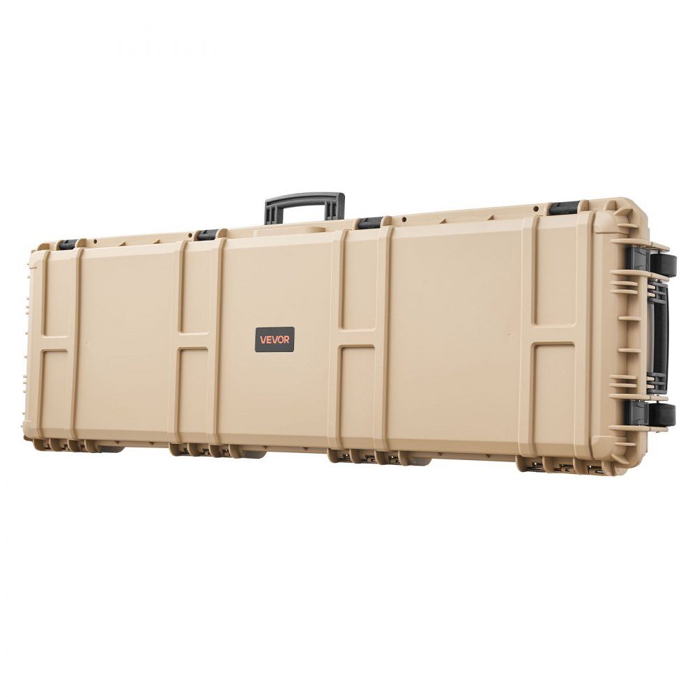 Hard Shell Gun Case for Long Guns, Lockable Gun Case with Pre-Cut Foam, Long Gun Case, Gun Storage, Rollable, IP67 Waterproof, 55" x 17" x 7.5", Khaki