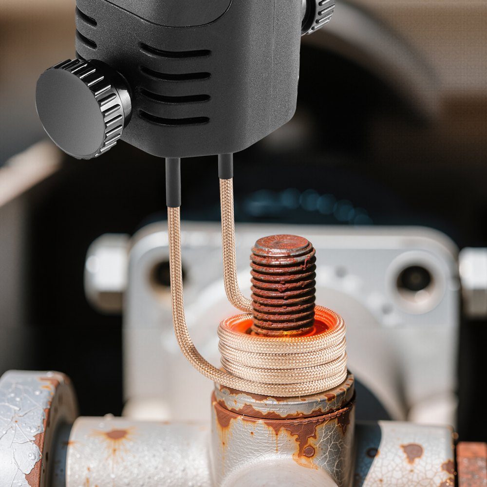 10szt. Magnetyczna nagrzewnica indukcyjna, zestaw mini nagrzewnic o elastyczności i długiej żywotności, do usuwania zardzewiałych śrub i nakrętek, 8 cewek + 1 w kształcie litery U + 1 dowolny kształt