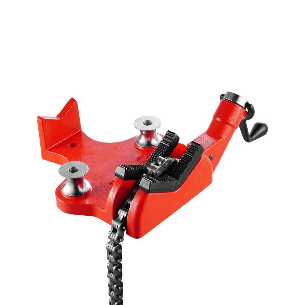 Chain Pipe Vise, Pipe Capacity 12.7-203.2mm, Heavy Duty 880mm Long Chain and Cast Iron Base, Industrial Grade Pipe Clamping for Plumbing, Auto Repair, Metalworking