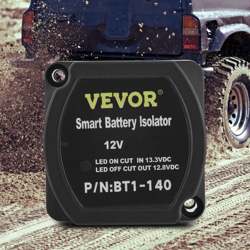 Doppeltes Batterie-Trennrelais, 12-V-Split-Ladesatz, spannungsempfindlicher Relaissatz -30–105 °C, automatisches Ladegerät und 4 m Kabelsatz für LKWs, Wohnmobile, Werkstätten, Autos und Schiffe Doppeltes Batterie-Trennrelais, 12-V-Split-Ladesatz, spannungsempfindlicher Relaissatz -30–105 °C, automatisches Ladegerät und 4 m Kabelsatz für LKWs, Wohnmobile, Werkstätten, Autos und Schiffe