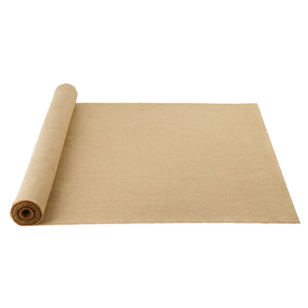 Jutestoff, Sackleinenstoffrolle, 50 x 50 hochdichte, breite, natürliche Sackleinenstoffrollen, 1016 mm x 9,1 m, für Dekoration, Kunsthandwerk, Hochzeit, Gartenarbeit, Winterabdeckung für Pflanzen und Bäume