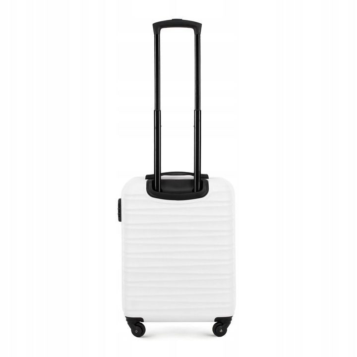 Valise premium valise de voyage valise de bord avec baleines plastique ABS 34l blanc