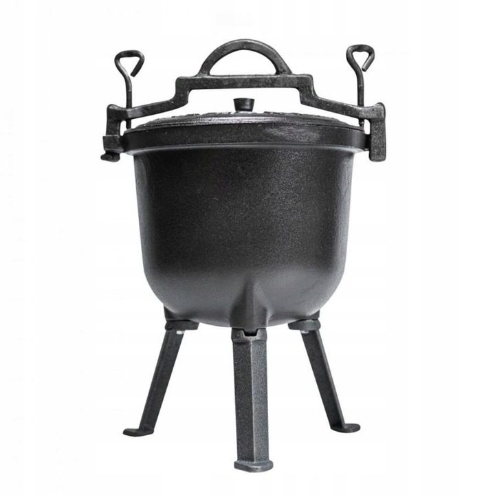 BBQ Dutch Oven Stew handgefertigt mit Füßen ca. 4l für Lagerfeuercamping etc.