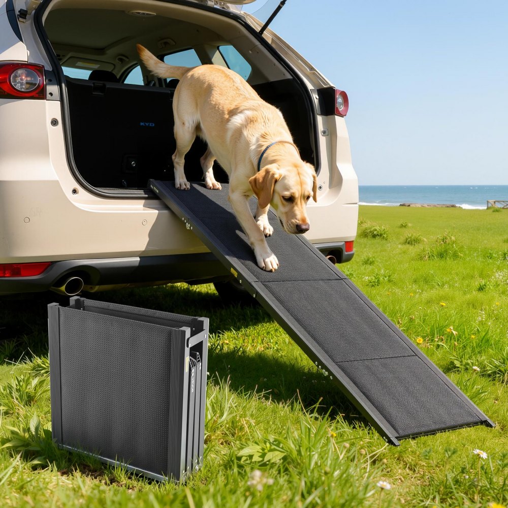 Hondenhelling, 71" x 20" opvouwbare hondenautohellingen voor middelgrote en grote honden tot 250 lbs, hondentrappen met antislip oppervlak van Oxford-stof, draagbare instaphulp voor SUV's en vrachtwagens Hondenhelling, 71" x 20" opvouwbare hondenautohellingen voor middelgrote en grote honden tot 250 lbs, hondentrappen met antislip oppervlak van Oxford-stof, draagbare instaphulp voor SUV's en vrachtwagens