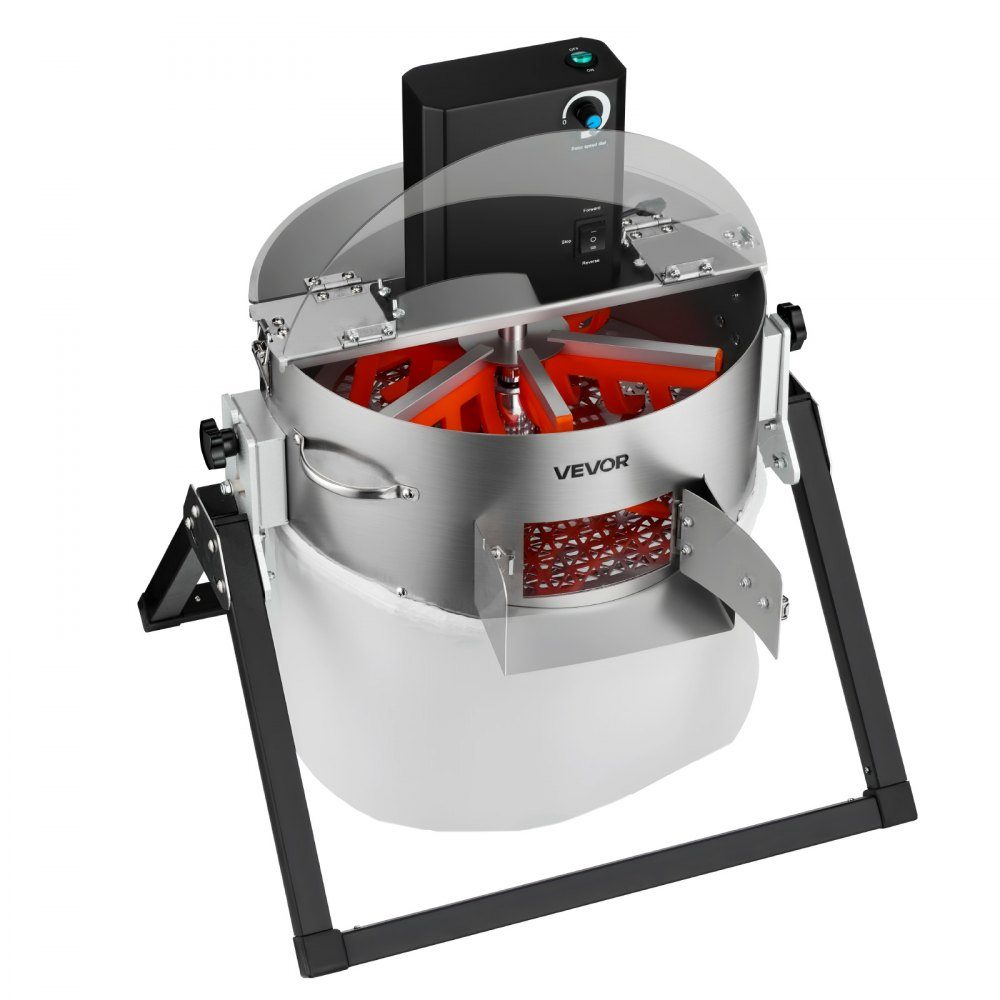 Harvester, 2 in 1 Manual and Electric, 370mm Bud Cutter with Stainless Steel Blades, Wet Dry Hydroponic Cutting Machine with Drying Rack, for Plant Buds and Flowers