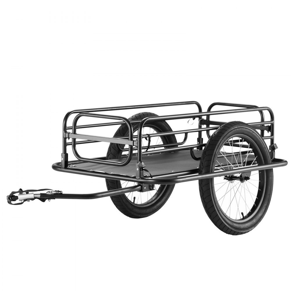 Fahrradanhänger, 125 kg Tragkraft, Transportanhänger, faltbar und verstaubar, Schnellspanner mit Universalkupplung, 20-Zoll-Räder, passend für die meisten Fahrradräder, Rahmen aus Karbonstahl