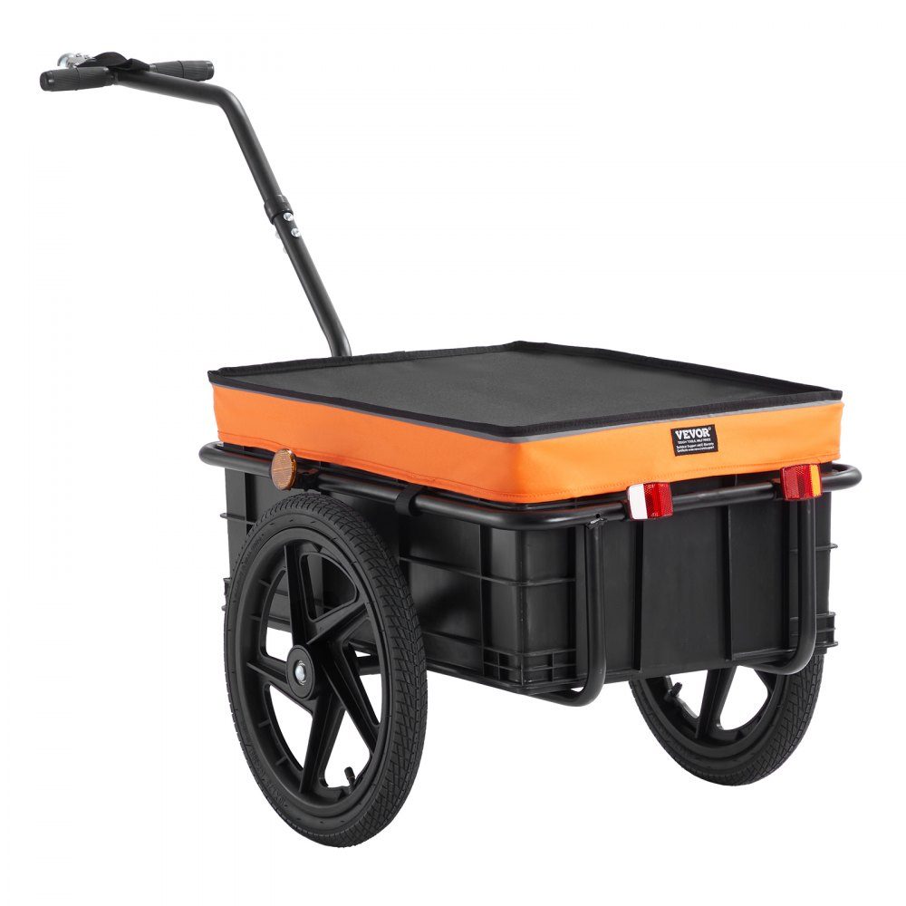 Remorque de vélo, capacité de charge de 40 kg, remorque de transport, pliable et compacte, avec housse d'attelage universelle étanche, roues de 16", convient aux roues de vélo de 25 à 28".