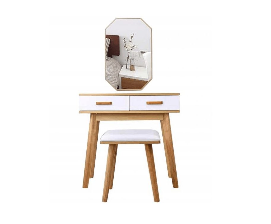 #BESTDEAL# Coiffeuse complète avec tabouret et miroir SET