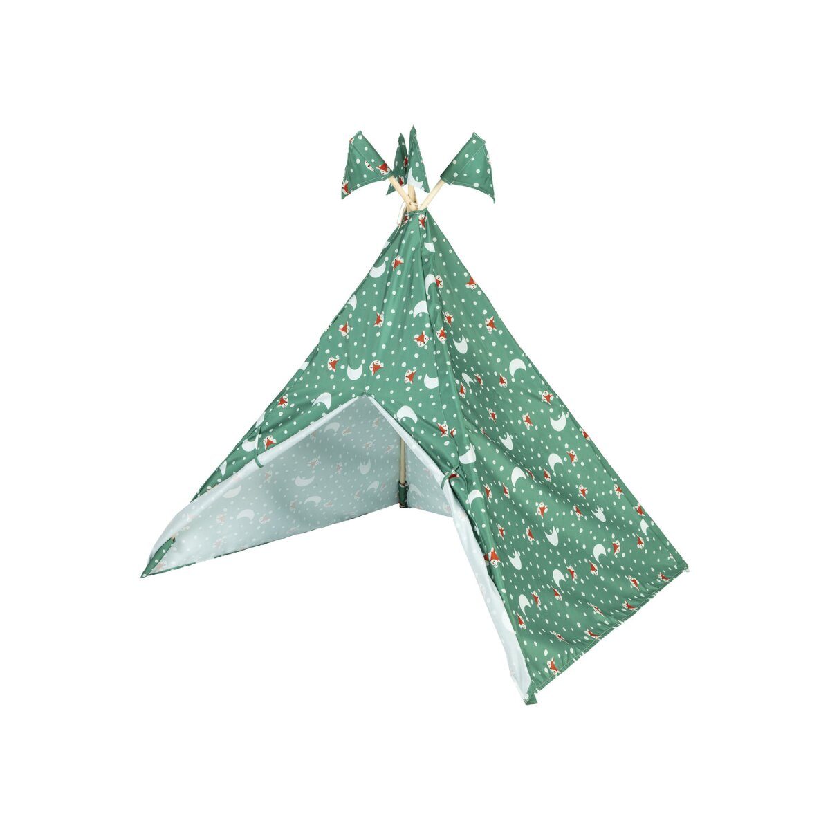 Tipi tente de jeu en bois lupilu®, avec coton
