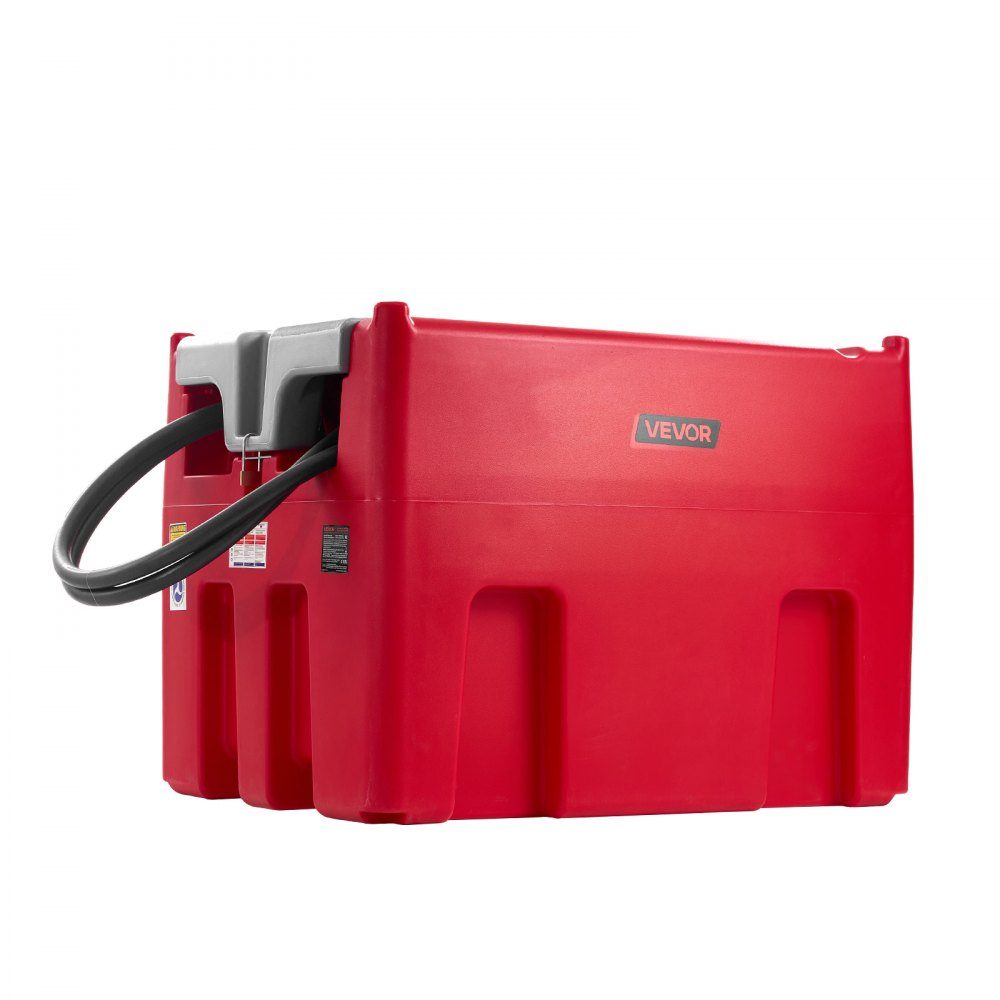 Portable Diesel and Petrol Tank, 440L, 45L/min Flow Rate, Diesel Fuel Tank with 12V Transfer Pump, 4m Hose, Automatic Refueling Nozzle, Fuel Transport Transfer Tank, Red