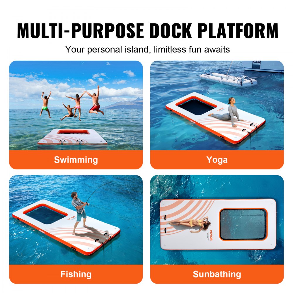 Aufblasbares Schwimmsteg, 4,57 x 1,98 m große Dockplattform mit 1,21 x 1,82 m großem Trampolinnetz, Pool-Wassermatte mit schwimmender Plattform und tragbarer Tasche und abnehmbarer Leiter zum Entspannen am Pool Aufblasbares Schwimmsteg, 4,57 x 1,98 m große Dockplattform mit 1,21 x 1,82 m großem Trampolinnetz, Pool-Wassermatte mit schwimmender Plattform und tragbarer Tasche und abnehmbarer Leiter zum Entspannen am Pool